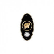 NuTone College Pride University of Wisconsin Wireless Door Chime Push Button - Antique Brass