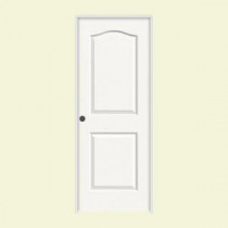 JELD-WEN Woodgrain 2-Panel Eyebrow Top Painted Molded Prehung Interior Door