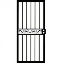 Grisham 421 Series 36 in. x 80 in. Black Tipton Security Door