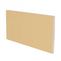 U.S. Ceramic Tile Color Collection Bright Camel 3 in. x 6 in. Ceramic Surface Bullnose Wall Tile
