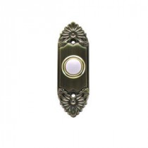 IQ America Wired Lighted Doorbell Push Button - Antique Brass Pocked
