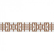 Mosaic Loft Lattice Copper Border 117.5 in. x 4 in. Glass Wall and Light Residential Floor Mosaic Tile