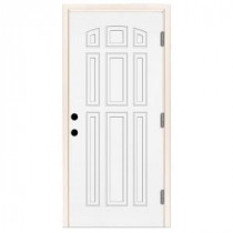 Steves & Sons Premium 9-Panel Primed White Steel Entry Door with 36 in. Left-Hand Outswing and 6 in. Wall
