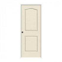 JELD-WEN Smooth 2-Panel Eyebrow Top Solid Core Primed Molded Prehung Interior Door