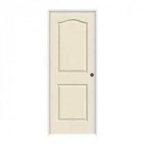 JELD-WEN Smooth 2-Panel Eyebrow Top Primed Molded Prehung Interior Door