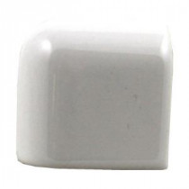 Daltile Semi-Gloss White 2 in. x 2 in. Ceramic Bullnose Corner Cap Wall Tile
