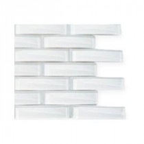 Splashback Tile White Pelican Glass Floor and Wall Tile - 6 in. x 6 in. Tile Sample
