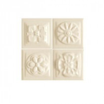 Daltile Fashion Accents Almond 2 in. x 2 in. Ceramic Decorative Boquet Dot Wall Tile