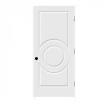 JELD-WEN Carved C3140 Smooth 3-Panel Primed MDF Prehung Interior Door