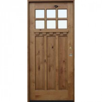 Pacific Entries Craftsman 6 Lite Stained Alder Wood Entry Door