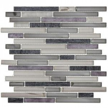 Jeffrey Court Silver Lace Ocean 13 in. x 11.875 in. Glass and Quartz Mosaic Wall Tile