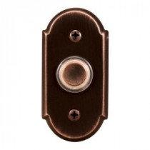 Heath Zenith Wired Decorative LED Halo-Lighted Bronze Finish Push Button