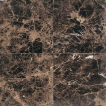 Daltile Natural Stone Collection Emperador Dark 12 in. x 12 in. Polished Marble Floor and Wall Tile (10 sq. ft. / case)