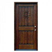 Main Door Rustic Mahogany Type Prefinished Distressed Solid Wood Speakeasy Entry Door