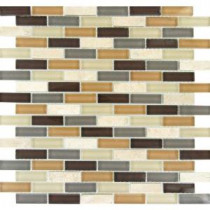 MS International Luxor Valley Brick Pattern 12 in. x 12 in. Multi Glass Mesh-Mounted Mosaic Tile