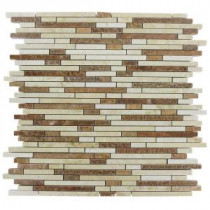 Splashback Tile Windsor 1/4 in. x Random Galil Blend Pattern Marble Mosaic Tiles