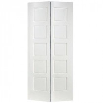 Masonite Riverside Smooth 10-Panel Hollow-Core Primed Composite Interior Bifold Closet Door