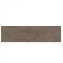 Daltile Identity Oxford Brown Grooved 4 in. x 24 in. Porcelain Bullnose Floor and Wall Tile