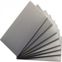 Instant Mosaic 6 in. x 3 in. Peel and Stick Brushed Stainless Color Metal Wall Tile (8 tiles/1 sq. ft. / pack)