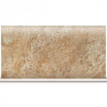 Daltile Del Monoco Adriana Rosso 6 in. x 13 in. Glazed Porcelain Cove Base Floor and Wall Tile