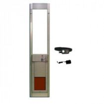 High Tech Pet Power Pet 8-1/4 in. x 10 in. Fully Automatic Patio Pet Door with Dual Pane LowE Glass, Short Track Height