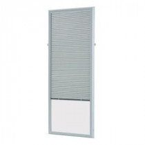 ODL 25 in. x 66 in. Add-On Enclosed Aluminum Blinds in White for Patio Doors with Flush Frame Around Glass