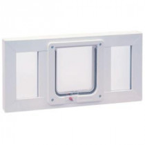 Ideal Pet Products 6.25 in. x 6.25 in. Small Cat Flap Plastic Pet Door with Vinyl Frame