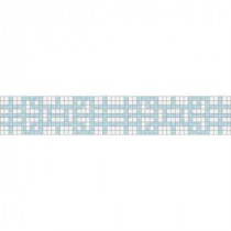 Mosaic Loft Lattice Breeze Border 117.5 in. x 4 in. Glass Wall and Light Residential Floor Mosaic Tile