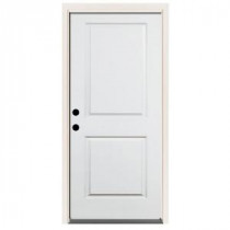 Steves & Sons Premium 2-Panel Square Primed White Steel Entry Door with 32 in. Right-Hand Inswing and 4 in. Wall