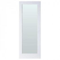 Masonite Full Lite Solid Core Primed Composite Interior Door Slab with Privacy Glass
