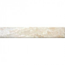 MS International Onyx Crystal 3 in. x 18 in. Porcelain Bullnose Wall Tile