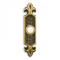 Heath Zenith Wired Decorative Push Button - Antique Brass Finish