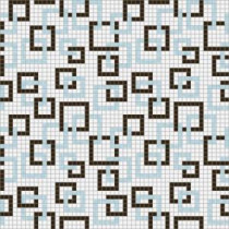 Mosaic Loft Links Calm Motif 24 in. x 24 in. Glass Wall and Light Residential Floor Mosaic Tile