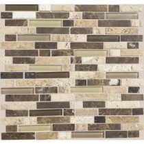 Daltile Stone Radiance Morning Sun 11-3/4 in. x 12-1/2 in. x 8 mm Glass and Stone Mosaic Blend Wall Tile