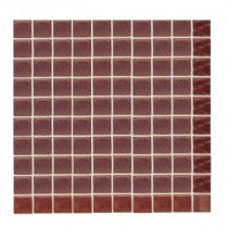 Daltile Sonterra Glass Terra Cotta Opalized 12 in. x 12 in. x 6mm Glass Sheet Mounted Mosaic Wall Tile (10 sq. ft. / case)
