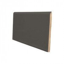U.S. Ceramic Tile Color Collection 3 in. x 6 in. Bright Dark Gray Ceramic Wall Tile with a 6 in. Surface Bullnose