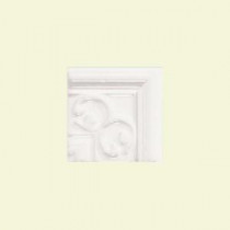 Daltile Fashion Accents Arctic White 4 in. x 4 in. Ceramic Nexus Corner Wall Tile