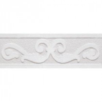 PORCELANOSA Listel Vento 4 in. x 8 in. Blanco Ceramic Trim Tile