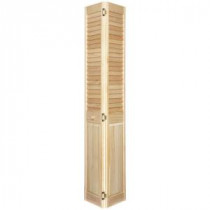 Home Fashion Technologies 2 in. Louver/Panel Stain Ready Solid Wood Interior Bifold Closet Door