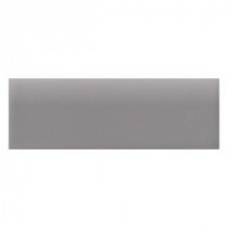 Daltile Semi-Gloss Suede Gray 2 in. x 6 in. Ceramic Bullnose Wall Tile