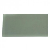 Splashback Tile Contempo Seafoam Frosted Glass Tiles - 3 in. x 6 in. Tile Sample