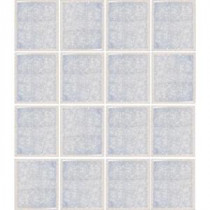 EPOCH Oceanz Arctic White-1727 Crackled Glass 12 in. x 12 in. Mesh Mounted Tile (5 Sq. Ft./Case)
