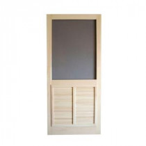 Screen Tight Ponderosa 36 in. Wood Unfinished Reversible Hinged Screen Door