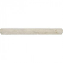 MS International Colisseum 1 in. x 12 in. Beige Travertine Dome Moulding Honed Wall Tile