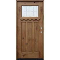 Pacific Entries Craftsman 1 Lite Stained Alder Wood Entry Door