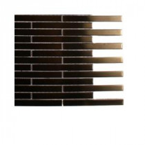 Splashback Tile Metal Copper Brick Stainless Steel Floor and Wall Tile - 6 in. x 6 in. Tile Sample