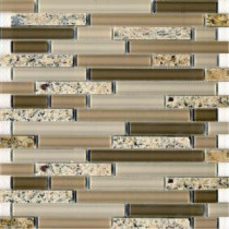 EPOCH Spectrum Desert Gold-1663 Granite And Glass Blend 12 in. x 12 in. Mesh Mounted Floor & Wall Tile (5 Sq. Ft./Case)