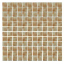 EPOCH Spongez S-Tan-1407 Mosaic Recycled Glass 12 in. x 12 in. Mesh Mounted Floor & Wall Tile (5 Sq. Ft./Case)