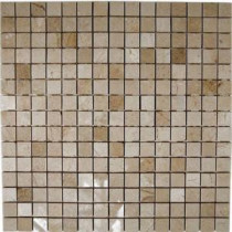Splashback Tile Crema Marfil Squares 12 in. x 12 in. Marble Floor and Wall Tile