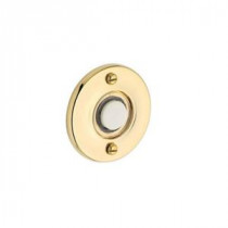 Baldwin Wired Round Door Bell Button Lifetime Polished Brass
